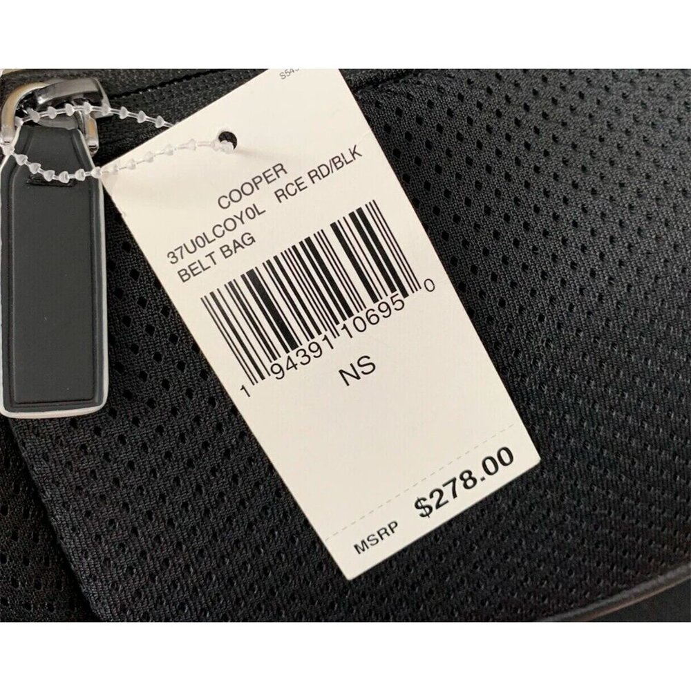 S Michael Kors Cooper Belt Bag Racing Red / Black 37U0LCOY0L NWT $278 Retail - Picture 6 of 6